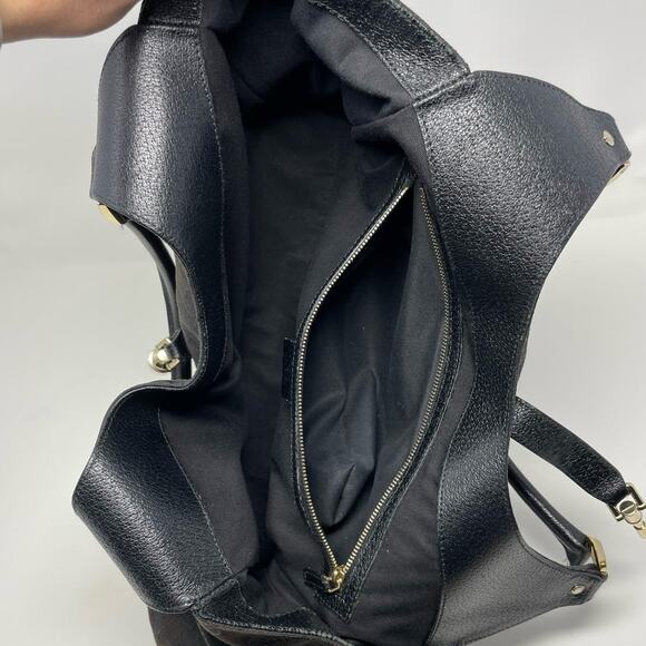 SOLDGucci Monogram GG Jackie Piston Nailhead Vintage Shoulder Bag Canvas Leather - Picture 12 of 15